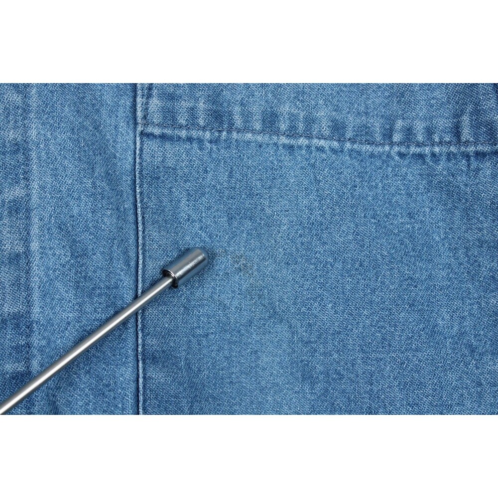 Dickies Shirt Mens XL Blue Denim 100% Cotton Button Up Workwear - Picture 11 of 16
